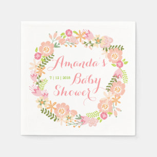 BlumenKranz-Babyparty-Servietten Serviette