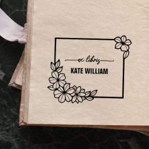 Blumenkranz Benutzerdefiniert Ex Libris Permastempel