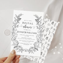 Blumenkranz Bridal Dusche Einladung