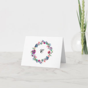 Blumenkranz Dankeschön Karte