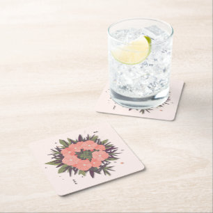 Blumenkranz der Harmonie Rechteckiger Pappuntersetzer