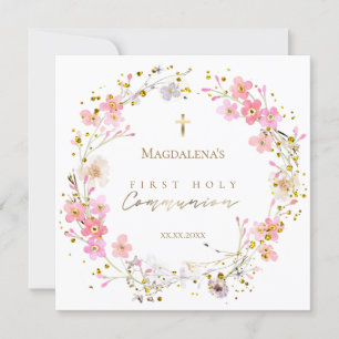 Blumenkranz Erste Heilige Kommune Einladung