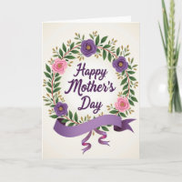 Blumenkranz Fröhliche Schriftkarte