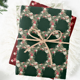 Blumenkranz Geschenkpapier Set