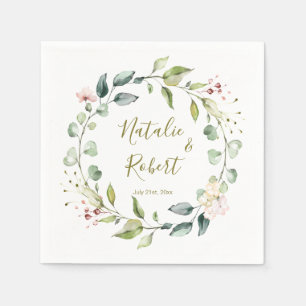 Blumenkranz Hochzeit Serviette