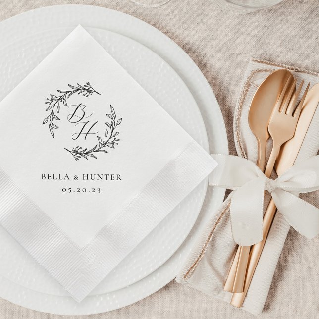 Blumenkranz-Hochzeitpapier Serviette (Von Creator hochgeladen)