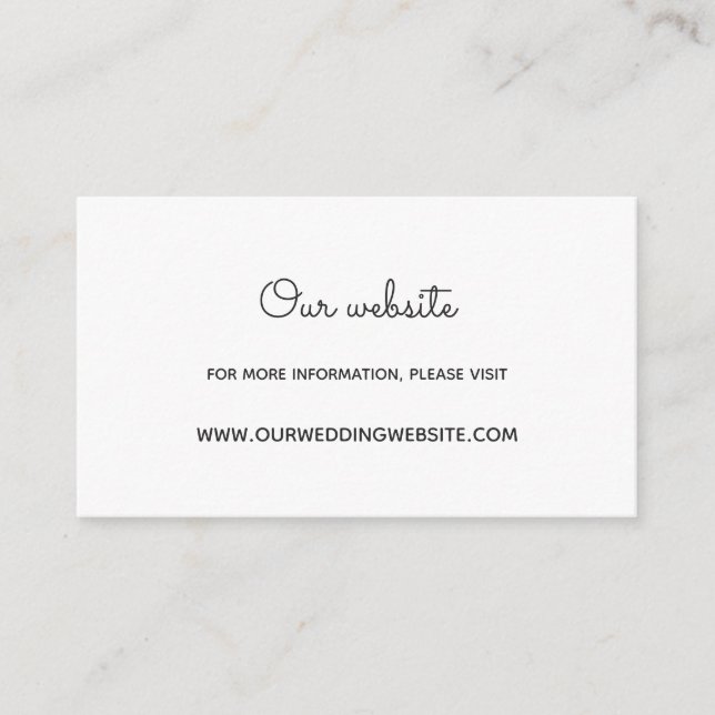 Blumenkranz Hochzeitskarte Begleitkarte (Vorderseite)