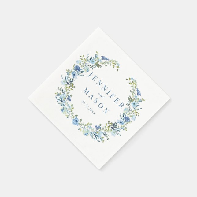 Blumenkranz Hochzeitspapier Napkins Serviette (Ecke)