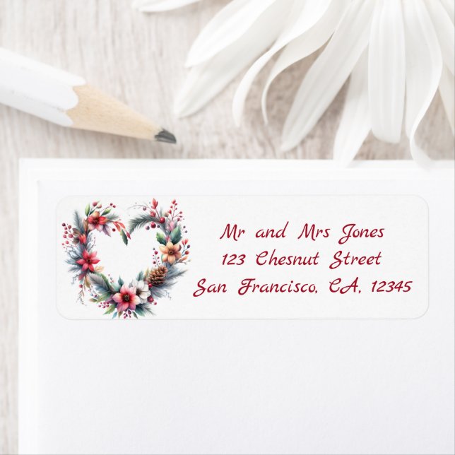 Blumenkranz in Form eines Herzkranzes - Weihnachte (Insitu)