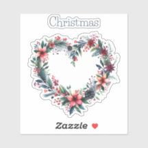 Blumenkranz in Form eines Herzkranzes - Weihnachte