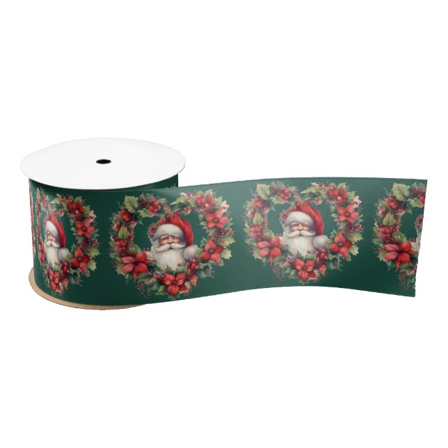 Blumenkranz in Herzform - Santa Claus Ribbon Satinband (Spule)