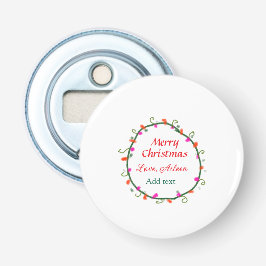 Blumenkranz in Rot-Weiß Weihnachten Flaschenöffner