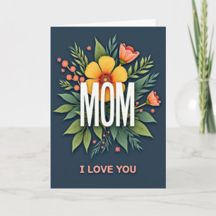 Blumenkranz Karte für die liebevolle Mutter