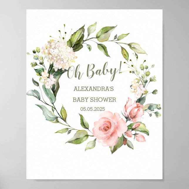 Blumenkranz Kinderdusche Poster (Vorne)