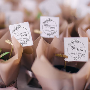 Blumenkranz Lass Liebe Wachsen Hochzeit Gummistempel