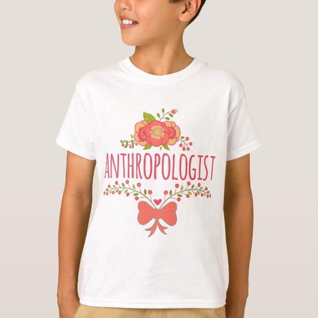 Blumenkranz mit Bow-Anthropologe T-Shirt (Vorderseite)