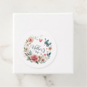 Blumenkranz mit Schmetterling, glücklicher Muttert Geschenkanhänger