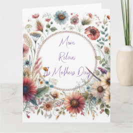 Blumenkranz Muttertagsbotschaft. Karte