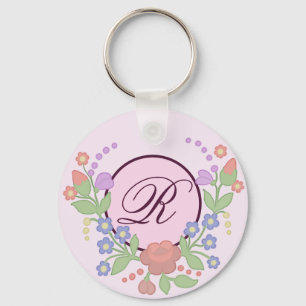 Blumenkranz personalisiert schlüsselanhänger