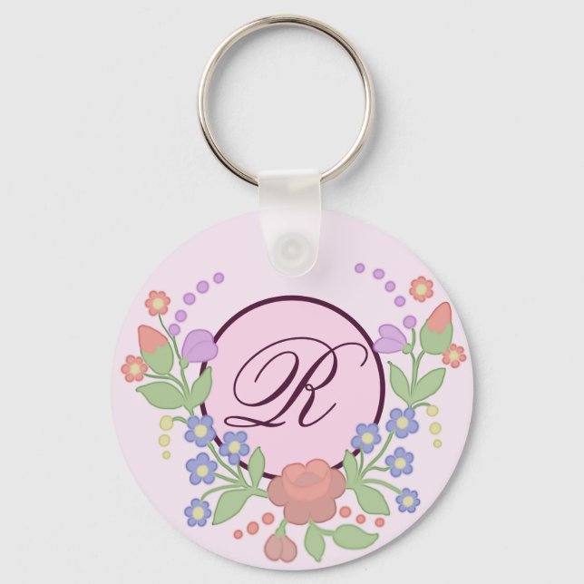 Blumenkranz personalisiert schlüsselanhänger (Vorderseite)