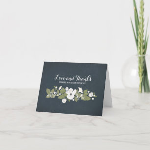 Blumenkranz süße vintage Hochzeit Danke Karte