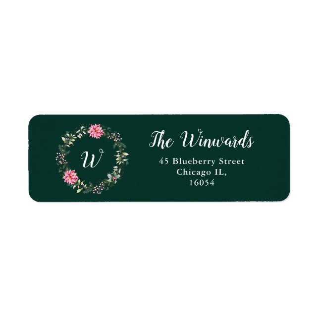 Blumenkranz und Pink-Poinsettia-Blume (Vorne)