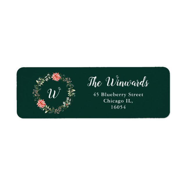 Blumenkranz und Rote Poinsettia-Blume (Vorne)