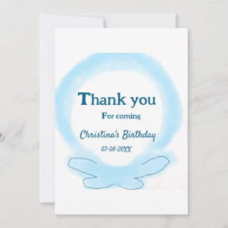 Blumenkranz Wasserfarbe Dankeschön für das Kommen Einladung