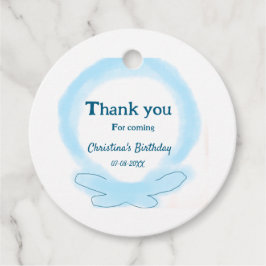 Blumenkranz Wasserfarbe Dankeschön für das Kommen Geschenkanhänger