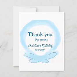 Blumenkranz Wasserfarbe Dankeschön für das Kommen Postkarte