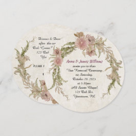Blumenkranz zum Hochzeitstag Einladung