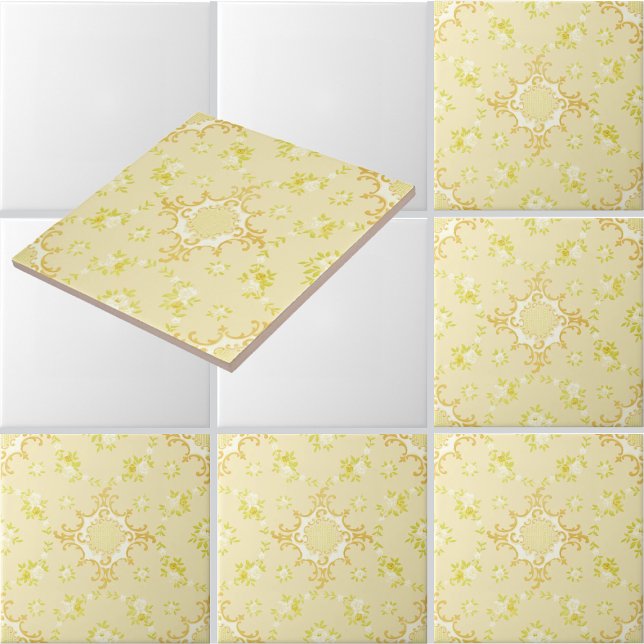 Blumenkränze mit Rosenzentren Muster Fliese (Von Creator hochgeladen)