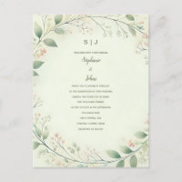 Blumenkraut Wappen Monogram Sage Green Wedding