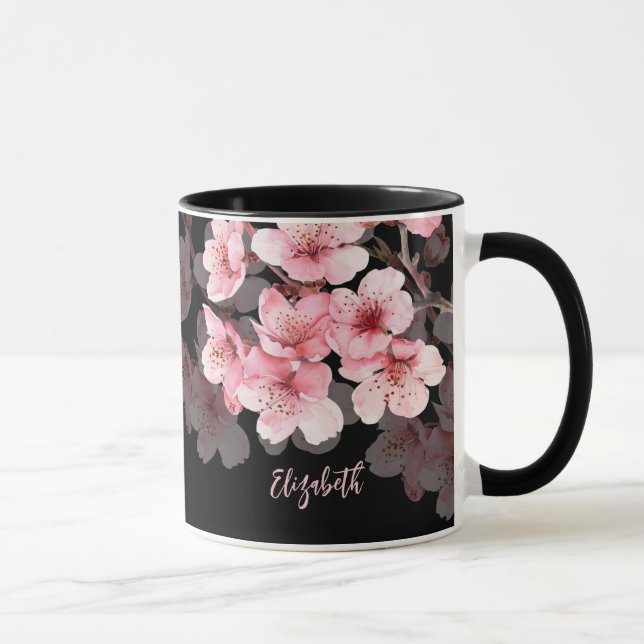 Blumenkrebs Blossom Monogramm-Tasse Tasse (Rechts)