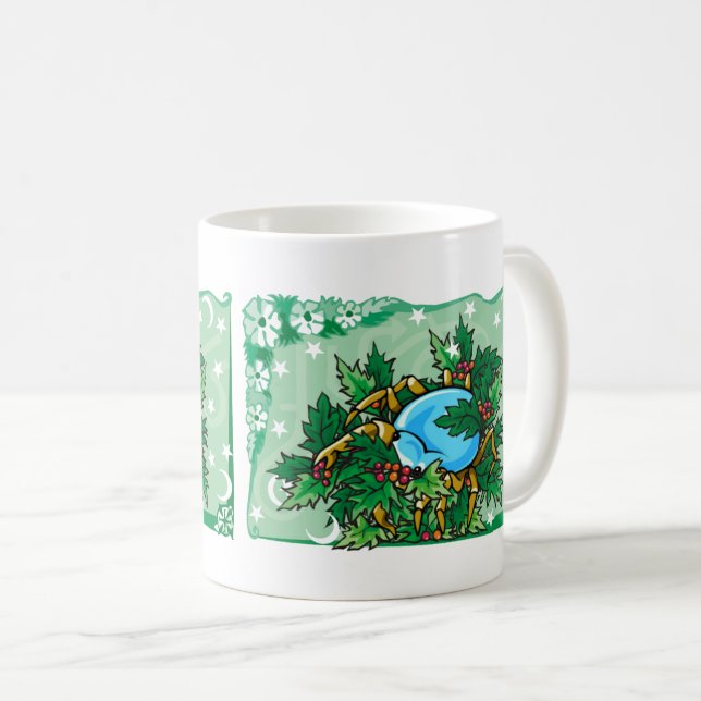 Blumenkrebs in Holly Kaffeetasse (VorderseiteRechts)