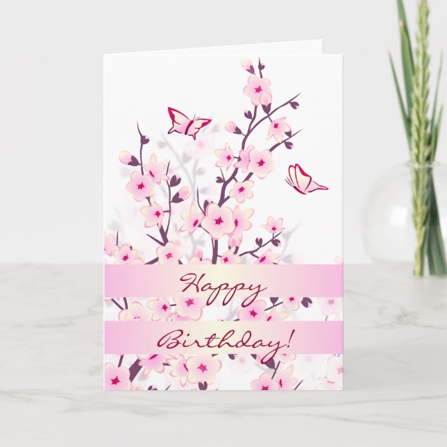 Blumenkrebs zum Geburtstag Karte (Vorderseite)