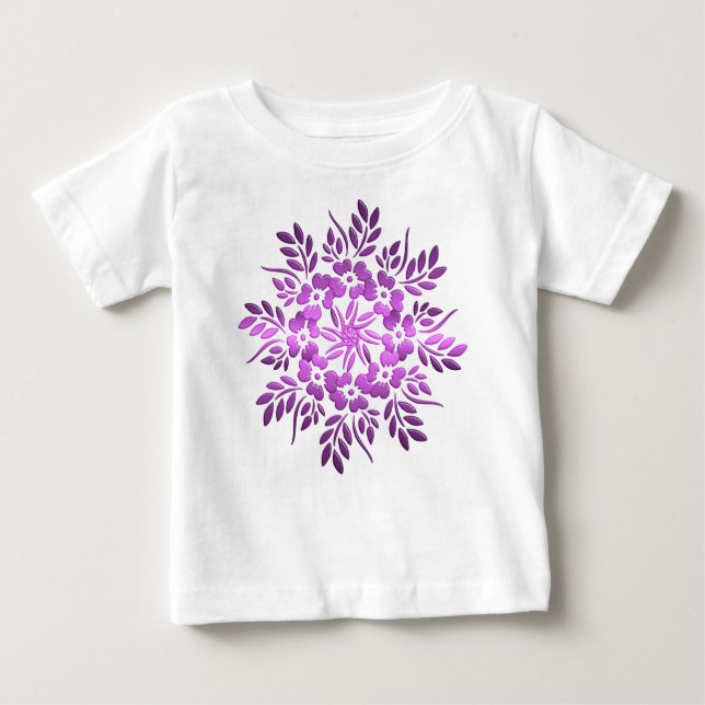 Blumenkreise lila Element. Baby T-shirt (Vorderseite)