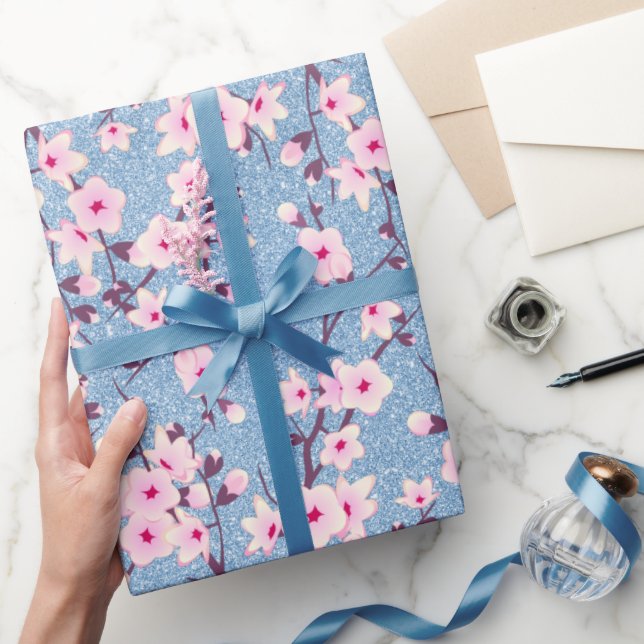 Blumenkreuz Blossom Blumenblätterpapier zum Glitze Geschenkpapier (Schenken)