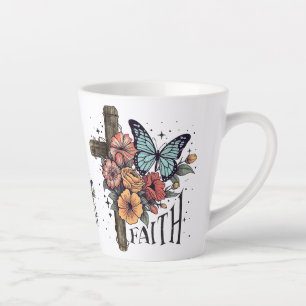 Blumenkreuz des Glaubens Milchtasse