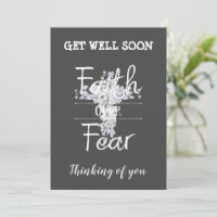 Blumenkreuz mit Christlichem Zitat Get Well Card