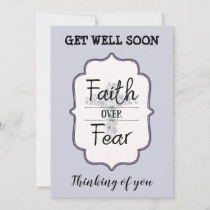 Blumenkreuz mit Christlichem Zitat Get Well Card Karte