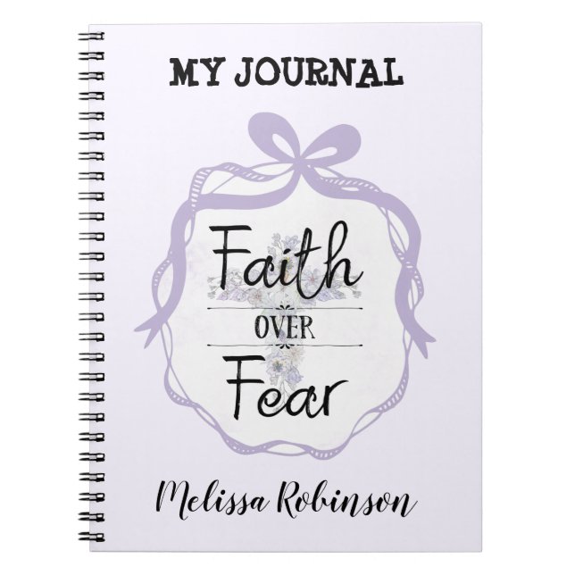 Blumenkreuz mit Christlichem Zitat Notizblock (Vorderseite)