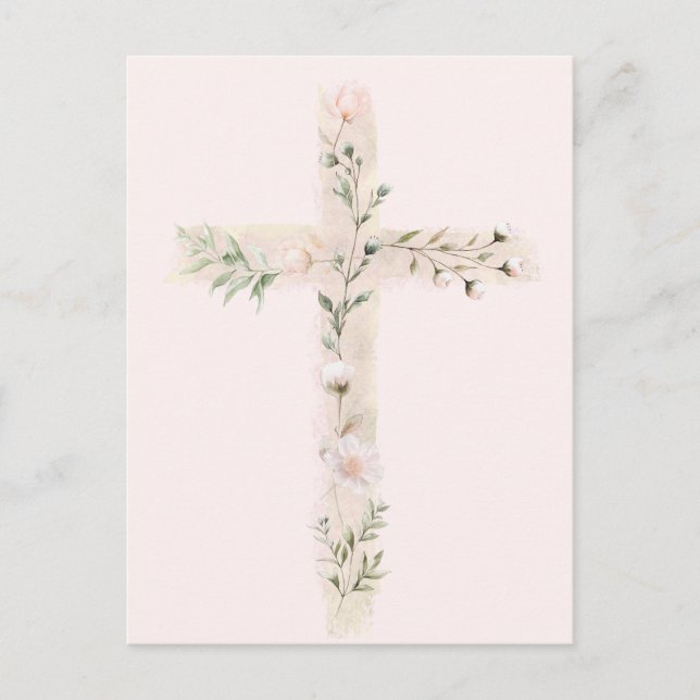 Blumenkreuz Postkarte (Vorderseite)