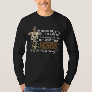 Blumenkreuz Religiöses Christliches Leo T-Shirt