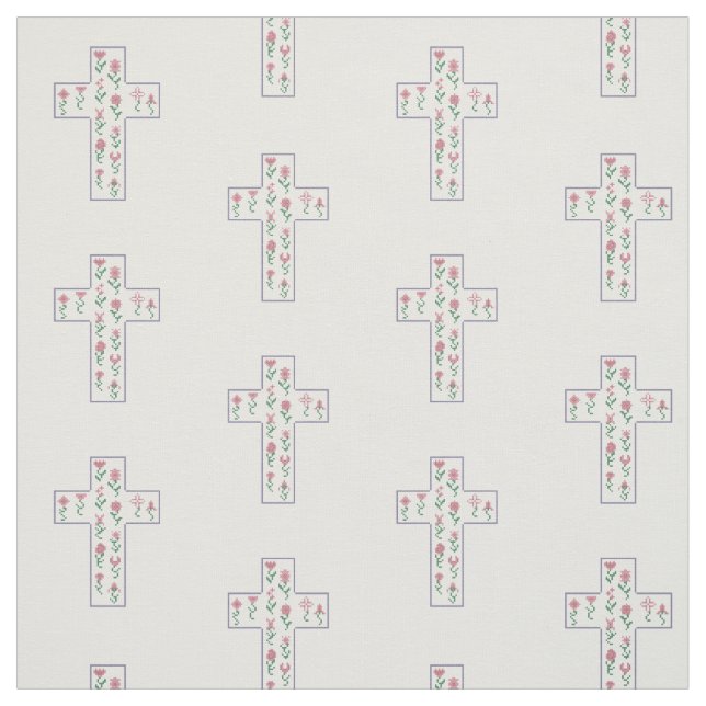 Blumenkreuz Stoff (Muster)