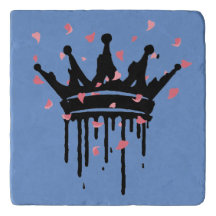 Blumenkrone Einzigartiges, minimalistisches blaues