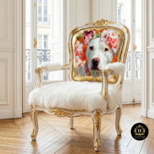Blumenkronen Pit Bull Decoupage Seidenpapier