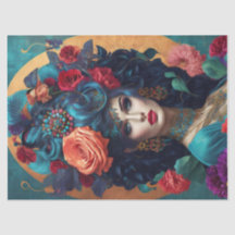 Blumenkronenpapier zum Dekoupage-Gewebe