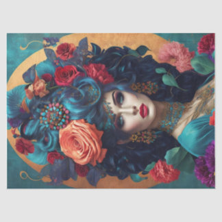 Blumenkronenpapier zum Dekoupage-Gewebe Seidenpapier