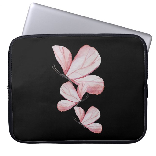 Blumenkunst Blume Schmetterling niedliche Natur Laptopschutzhülle (Vorderseite)